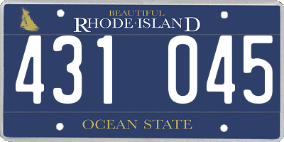 RI license plate 431045
