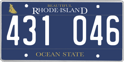 RI license plate 431046