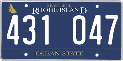 RI license plate 431047