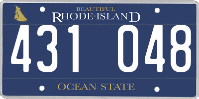 RI license plate 431048