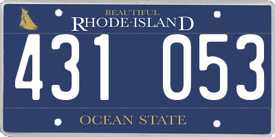 RI license plate 431053
