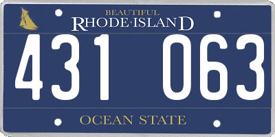 RI license plate 431063