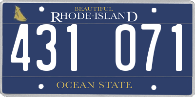 RI license plate 431071