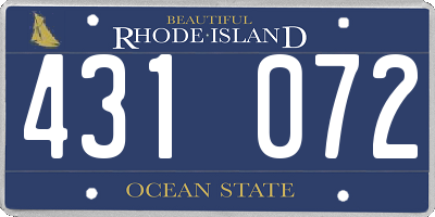 RI license plate 431072