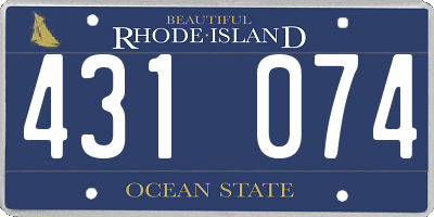 RI license plate 431074