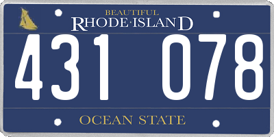 RI license plate 431078