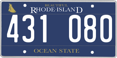 RI license plate 431080