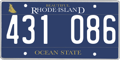 RI license plate 431086