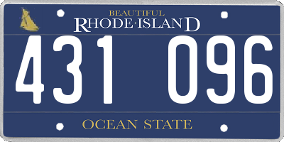 RI license plate 431096