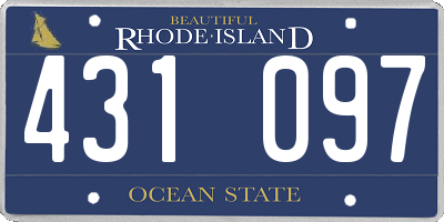 RI license plate 431097