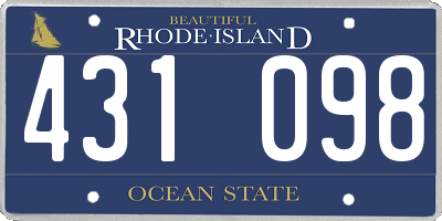 RI license plate 431098
