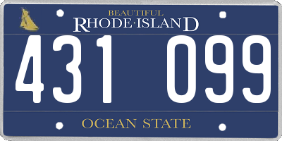 RI license plate 431099