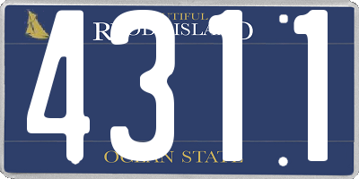 RI license plate 4311