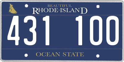 RI license plate 431100