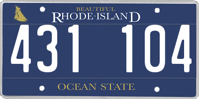RI license plate 431104