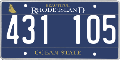 RI license plate 431105