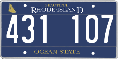 RI license plate 431107