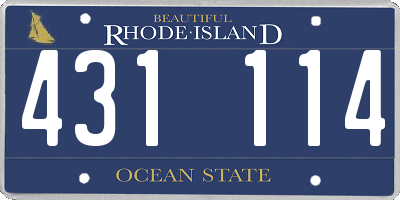 RI license plate 431114