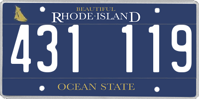 RI license plate 431119