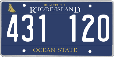 RI license plate 431120