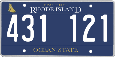 RI license plate 431121