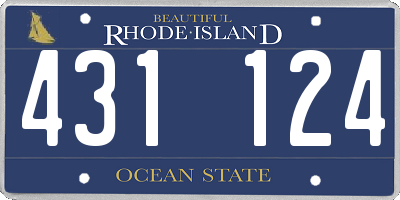 RI license plate 431124