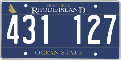 RI license plate 431127