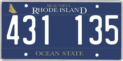 RI license plate 431135