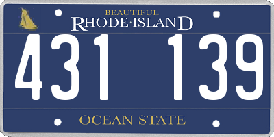 RI license plate 431139
