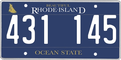 RI license plate 431145
