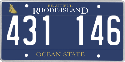 RI license plate 431146
