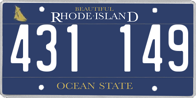 RI license plate 431149