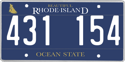 RI license plate 431154