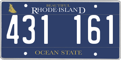 RI license plate 431161