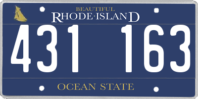 RI license plate 431163