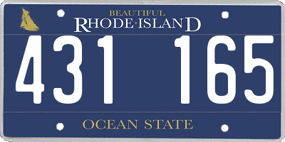 RI license plate 431165