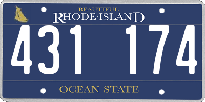 RI license plate 431174