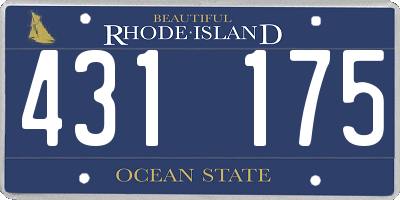 RI license plate 431175