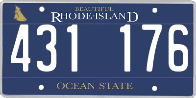 RI license plate 431176