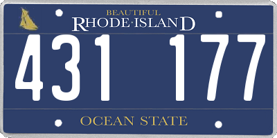 RI license plate 431177