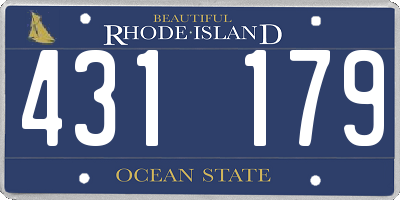 RI license plate 431179