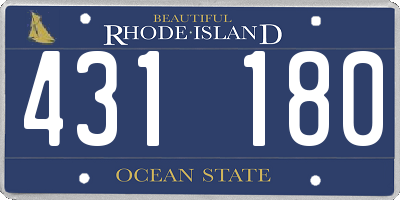 RI license plate 431180