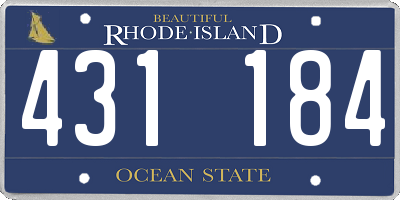 RI license plate 431184