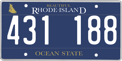 RI license plate 431188