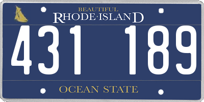 RI license plate 431189