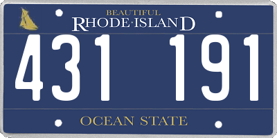 RI license plate 431191