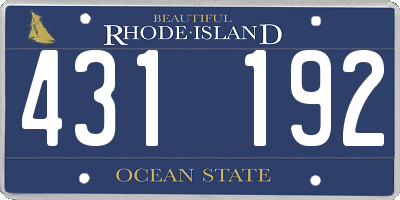 RI license plate 431192