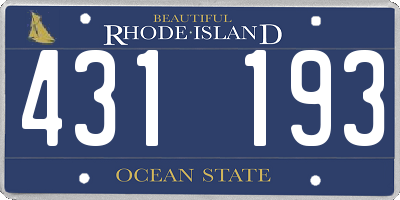 RI license plate 431193