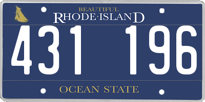 RI license plate 431196