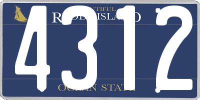 RI license plate 4312